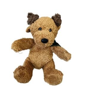 Galerie Reindeer bear plush green  scarf 7 in  brown stuffed animal